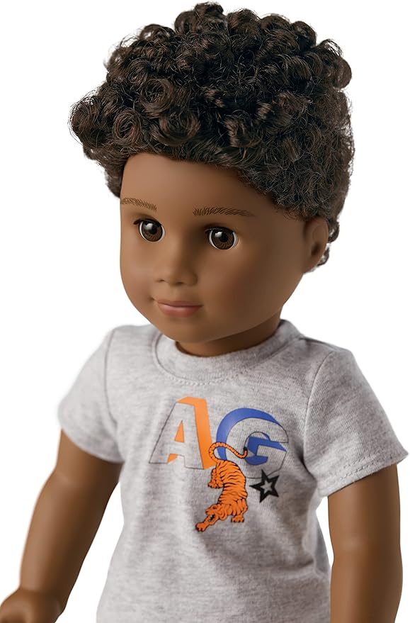 American Girl Truly Me 18-inch Doll #113 with Brown Eyes, Dark-Brown Hair, Deep Skin, Shorts and T-shirt, For Ages 6+