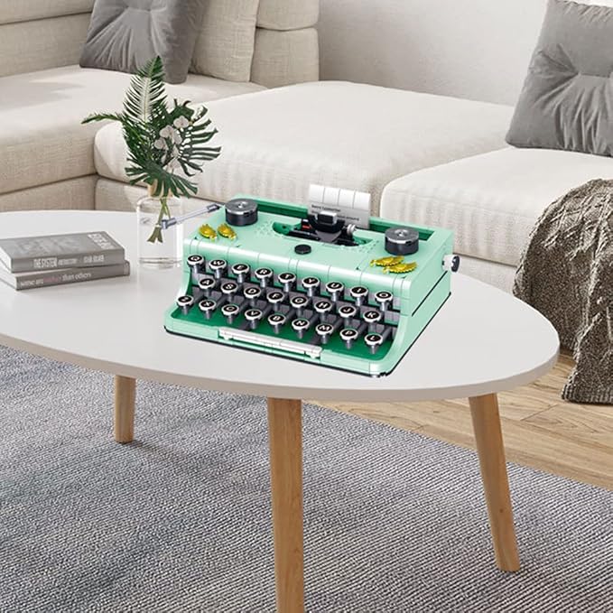 ENHANA Ideas Retro Typewriter Building Blocks Toys Model,STEM Building Idea Set,Best Nostalgic Gift for 6+ Year Old Kids or Adults,820PCS