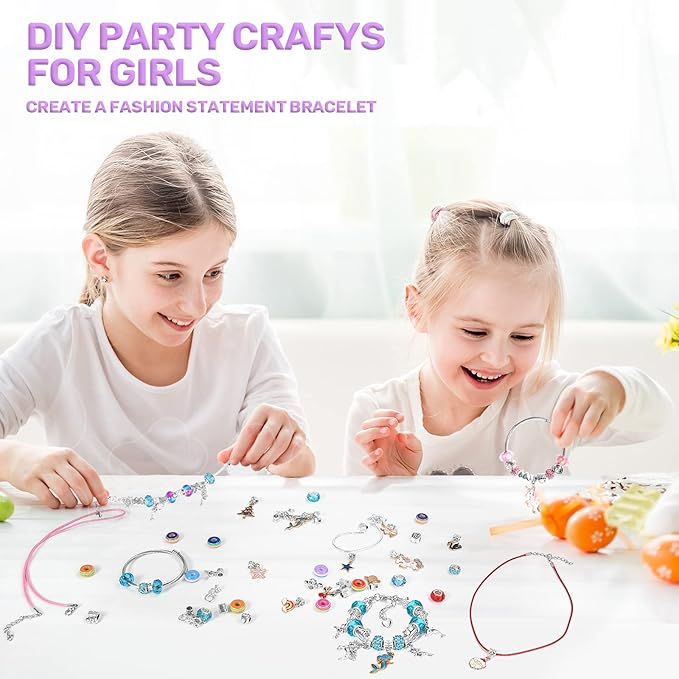 ZOOI Bracelet Making Kit for Girls, Girls Toys Age 6-8, Arts and Crafts for Kids Girls Ages 8-12, Gifts for 10 Year Old Girl, Jewelry Making Kit, Gifts for Teen Girls, Gifts for Girls Age 8-10