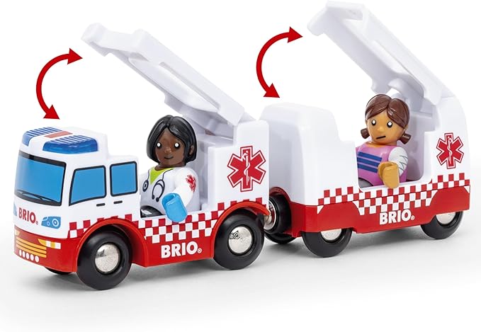 BRIO World – 36035 Rescue Ambulance | Train Set Accessory for Kids Aged 3 Years Up