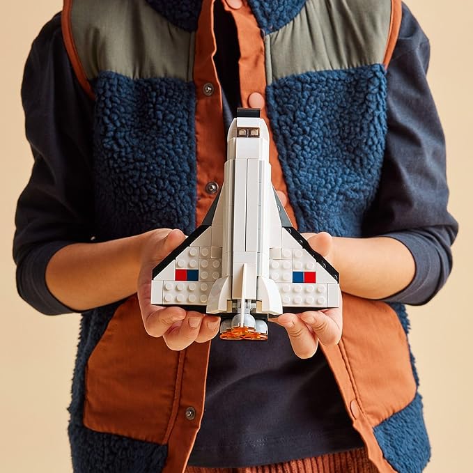 LEGO Creator 3 in 1 Space Shuttle Toys - Space Toys Building Set for Boys & Girls, Ages 6+ - Option to Build 2 Spaceships or Astronaut - Educational Gift for Kids Birthday & Holidays - 31134