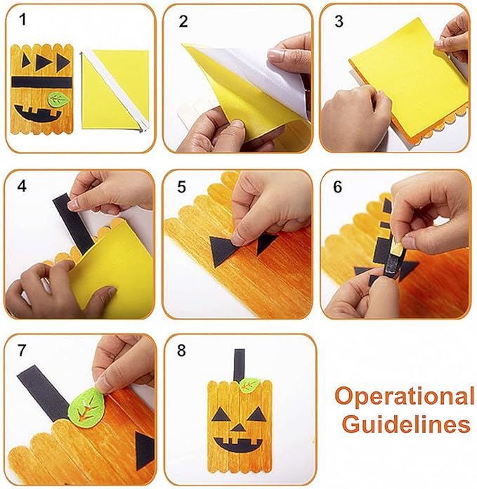 Geltvilra 10 Pack Halloween Arts and Crafts Kits for Kids Halloween Toys Monster DIY Assorted Pumpkins Frankenstein