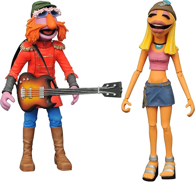 Diamond Select Toys The Muppets: Floyd Pepper & Janice Action Figure Two-Pack, Multicolor