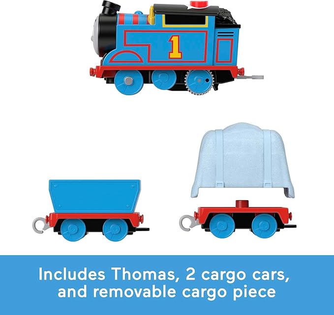 Thomas & Friends Motorized Toy Train Talking Thomas Engine with Sounds & Phrases Plus Cargo for Preschool Kids Ages 3+ Years