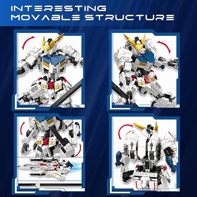 Velance Mech Robot Transforming Building Blocks Set, Warrior City Mech & Fighter Jet Building Toy Kit, Mecha Robot Building Block Model for Kids & Adults, Birthday, Valentine's Day Gift(952 Pcs)