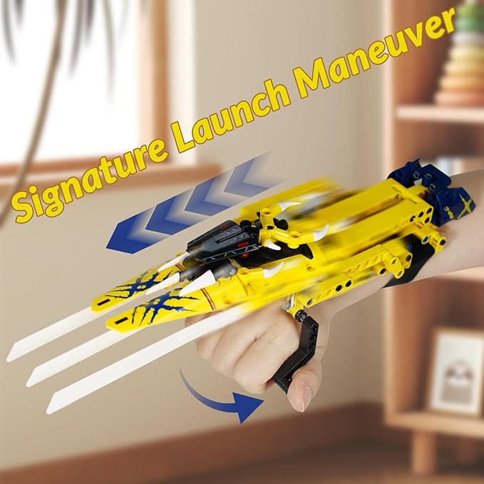 Wolver Claw Building Toys for Kids Ages 6 and Up - Kids Role Play Toys with Simulate Flexible Claw - 260pcs Super Hero Building Blocks Elements for Play and Display