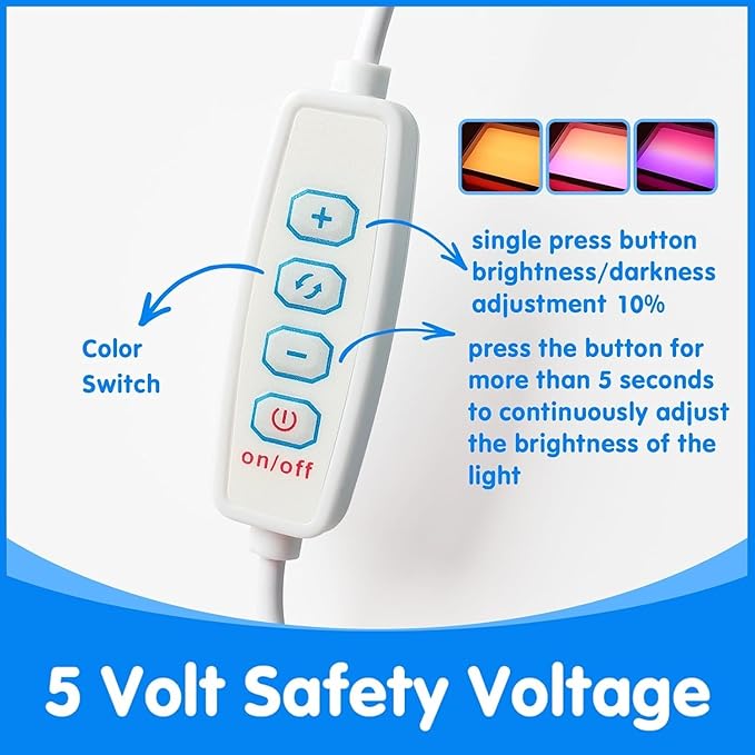 Odoorgames Sand Painting Light Box, Sensory Light Table for Kids - 3 Color Temperature & 10 Levels Adjustable Brightness, 16" (Purple)