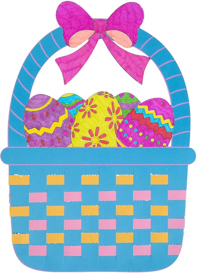 Fun Express Color Your Own Weaving Easter Basket Craft Kit