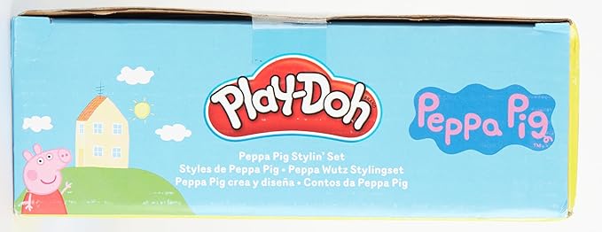 Play-Doh Peppa Pig Stylin' Set, Peppa Pig Playset with 9 Cans and 11 Tools, Peppa Pig Toys for 3 Year Old Girls and Boys and Up