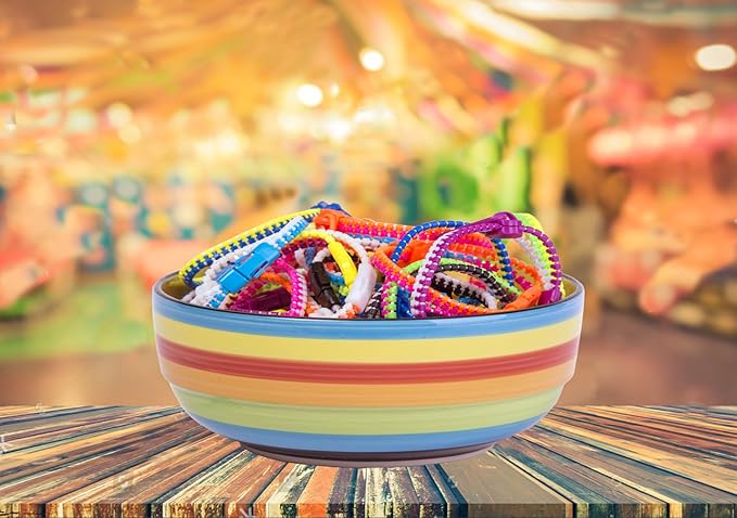 UpBrands Zipper Bracelet Fidget 96 Pack Bi-Color 6.5 Inches Bracelets for Kids - Perfect Zipper Fidget Toy - Ideal for Boys and Girls, Party Favors, and More