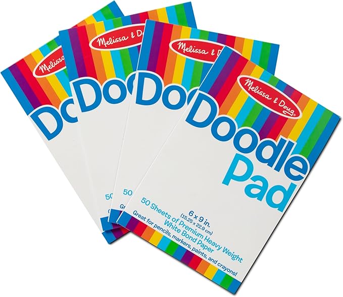 Melissa & Doug Drawing Paper Pad (6 x 9 inches) - 50 Sheets, 4-Pack