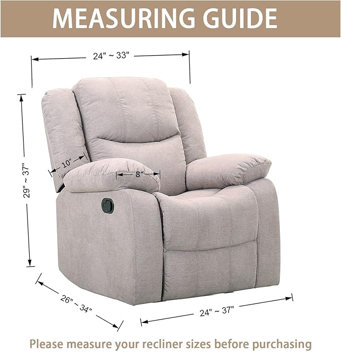 JIVINER 4-Piece Recliner Chair Covers Stretch Jacquard Covers for Recliner Chair Recliner Slipcovers for Living Room Soft Recliner Protector with Pocket (Recliner, Navy Blue)