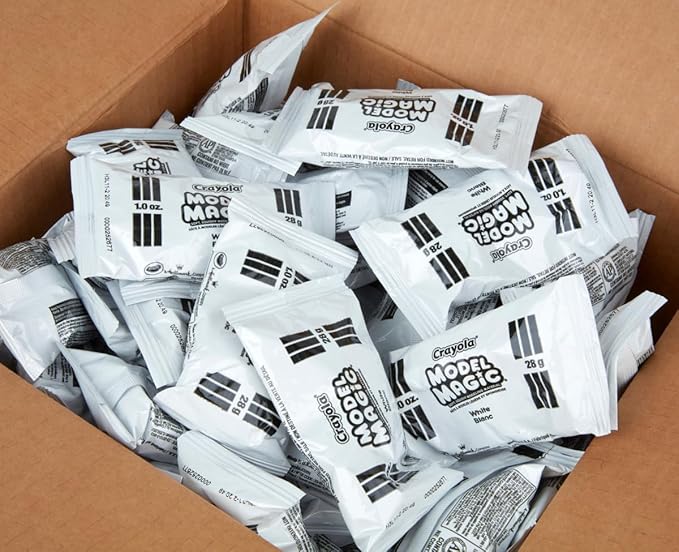 Crayola Model Magic - White (75ct), 1oz Modeling Clay Alternative, Air Dry Clay for Kids, Bulk Classroom Arts & Crafts Supplies