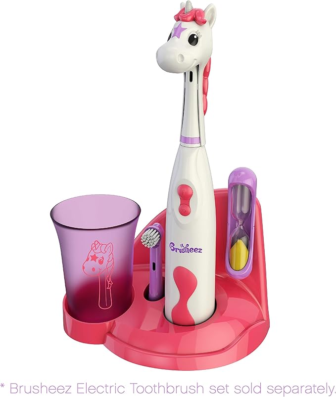 Brusheez Electronic Toothbrush Replacement Brush Heads 2 Pack (Sparkle The Unicorn)