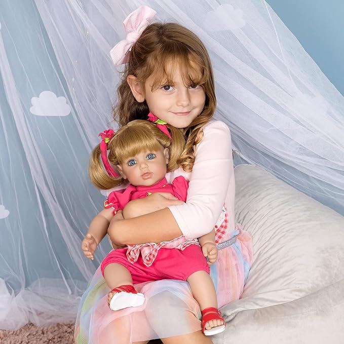 Adora Toddler Time Babies, 20" Premium Doll with Hand Painted Eyelashes and Face, Fresh Baby Powder Scent and Removable Clothing, Birthday Gift for Ages 6+ - Polka Dot Picnic