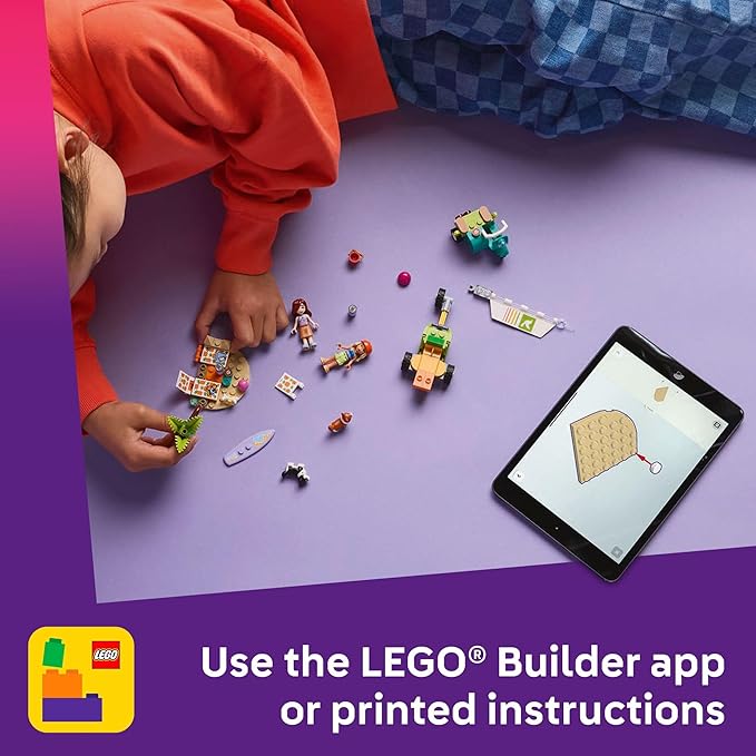 LEGO Friends Surfing Dogs and Scooter Adventure - Building Toy Pretend Play Set for Kids, Girls and Boys, Ages 6+ - with 2 Minidolls and 2 Corgi Toy Dogs - Gift Idea for Birthdays - 42641