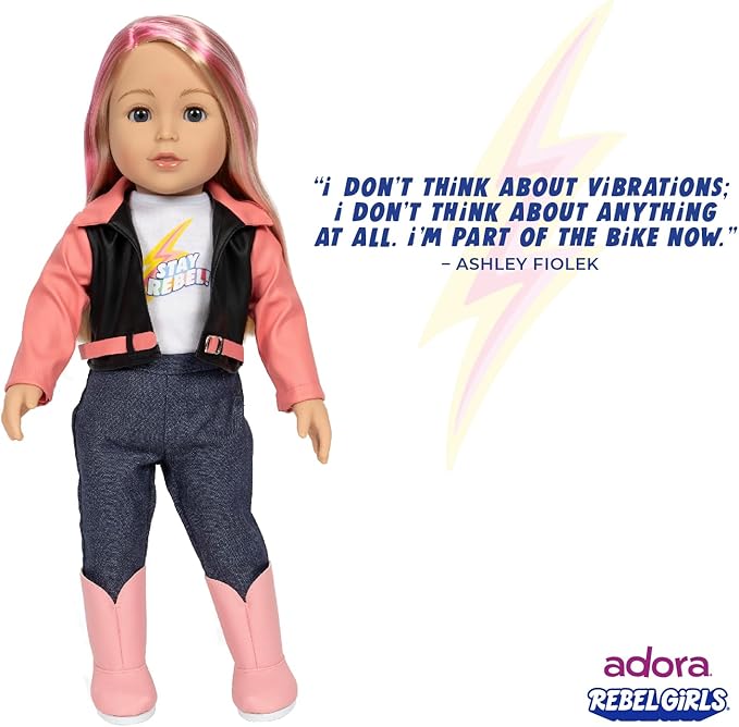 Adora 18" Rebel Girls Doll Collection - Inspired by Good Night Stories Rebel Girl Books - Premium Quality Soft and Movable Doll Body with Realistic Features - Champion
