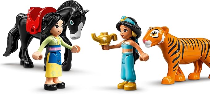 LEGO® Disney Jasmine and Mulan’s Adventure 43208 Building Kit; A Fun Princess Construction Toy for Kids Aged 5+