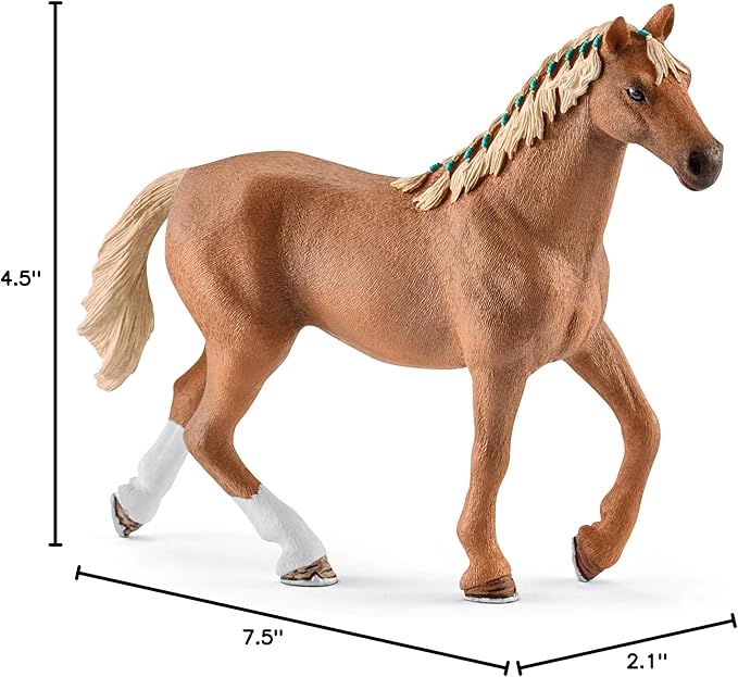 Schleich Horse Club, Toys for Girls and Boys, Engligh Thoroughbred Horse Set with Horse Toy and Accessories, 4 Pieces, Ages 5+