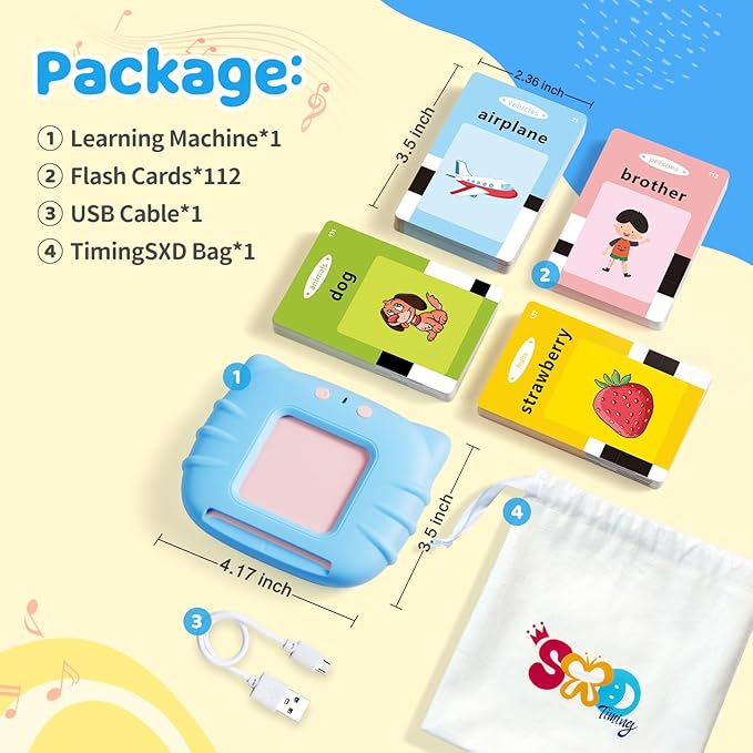 Toddler Toys for Ages 2-4,Pocket Speech for Toddlers,Autism Sensory Toys for Autistic Children,224 Sight Words Talking Flash Cards Gifts for 1 2 3 4 5 Year Old