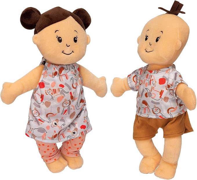 Manhattan Toy Wee Baby Stella Peach 12" Soft Baby Twin Dolls
