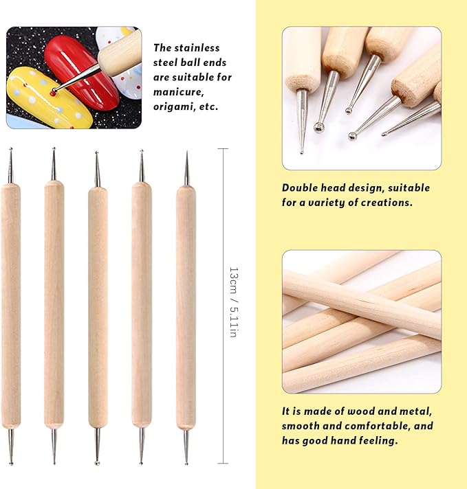 Swpeet 19Pcs Modeling Clay Sculpting Tools Kits, Ball Stylus Tool, Pottery Tools, Plastic Clay Tools, Sculpting Kit for Making Modeling Clay Cake Fondant Decoration, Clay, Ceramics