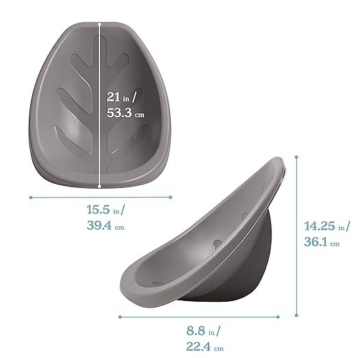 ECR4Kids Leaf Floor Seat, Rocker Chair, Grey, 6-Piece