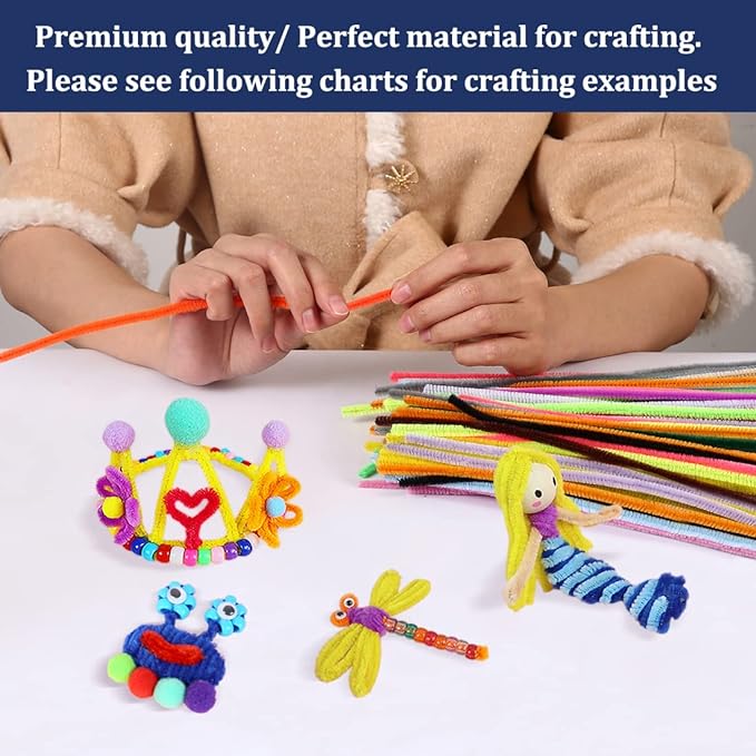 Pipe Cleaners, Pipe Cleaners Craft, Arts and Crafts, Crafts, Craft Supplies, Art Supplies (1000 Brown Pipe Cleaners)…