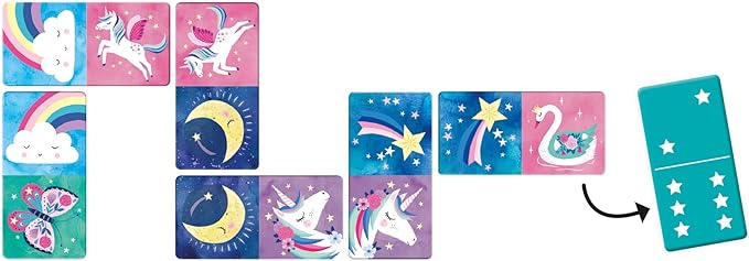 Mudpuppy Unicorn Dominoes