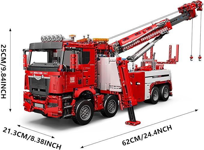 Mould King 17027 Road Rescue Vehicle Building Block Kits, MOC Building Blocks Set to Build, Gift for Kids Age 8+/Adult Collections Enthusiasts (4883 Pieces with Motor/APP Remote Control)