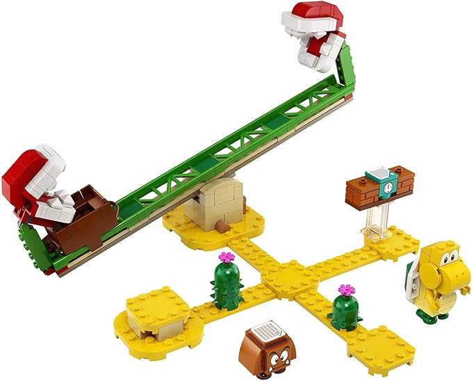 LEGO Super Mario Piranha Plant Power Slide Expansion Set 71365; Building Kit for Kids to Combine with The Super Mario Adventures with Mario Starter Course (71360) Playset (217 Pieces)