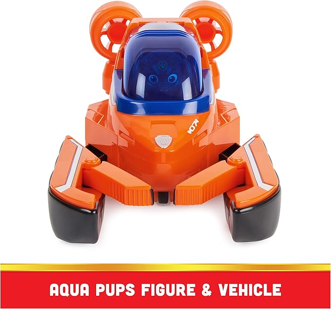 Paw Patrol Aqua Pups Zuma Transforming Lobster Vehicle with Collectible Action Figure, Kids Toys for Ages 3 and up