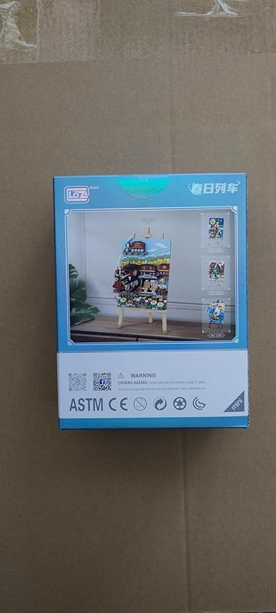 LOZ 1296 Mini Blocks Building Sets,3D Art Framed Train Station Building Kit,MOC Street View Creative Model Set,Creative DIY Bricks Toys for Adults Boys - 758 PCS (1296)