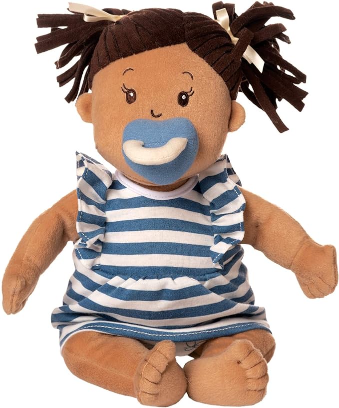 Manhattan Toy Baby Stella Beige with Brown Hair 15" Soft First Baby Doll