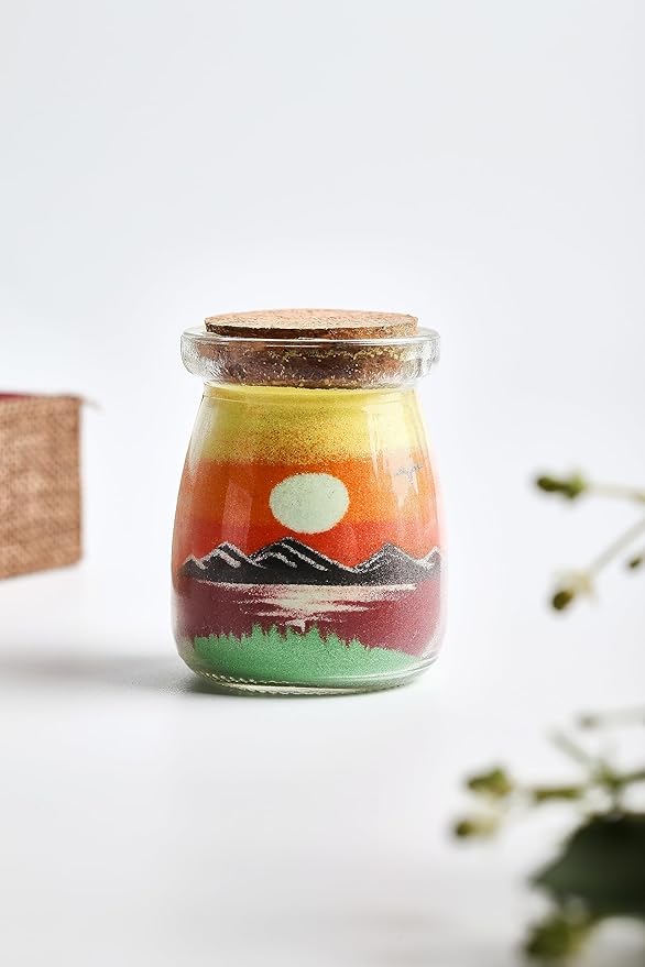 YUANLUGV Sand Art Bottles, Colored Sand with Luminous Sand Art Crafts for Gift Kids, Elegant and Exquisite Sand Art Craft Bottle，Gifts for Girls Boys Kids Women Birthday (b)