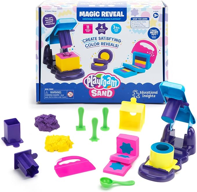 Educational Insights Playfoam® Sand Magic Reveal - Non-Toxic Sensory Sand, Moldable Sand for Kids, Sensory Toys for Kids, Gift for Ages 3+