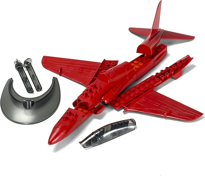Airfix J6018 Quickbuild Model Airplane Kits for Adults & Kids - Red Arrows Hawk - Fighter Plane Plastic Model Kits, Block Building Sets, Snap Together Aircraft Models, Engineering Toys for Gifts