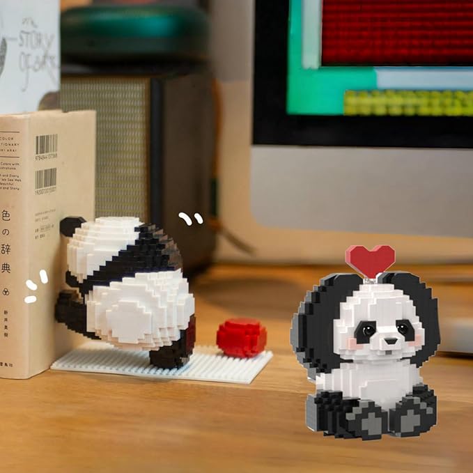 QMEAKMONY Mini Building Blocks Panda Sets Cute Micro Mini Panda Building Bricks for Adults Micro Nano Bricks Perfect Party Favors for Teenagers(1224 PCS)