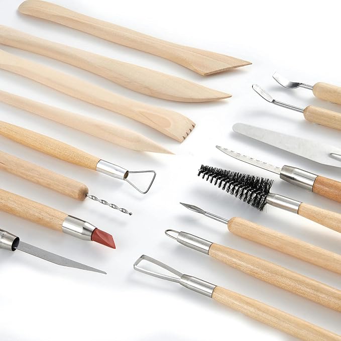Clay Sculpting Tools,Air Dry Clay Tools,Pottery Tools,44 Pcs Double Sided Polymer Clay Tools Kit，Ceramics Tools，Modeling Clay Tools with Carrying Case Bag