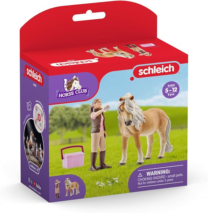 Schleich Horse Club Horse Toy for Girls and Boys Ages 5+, Groom with Icelandic Pony