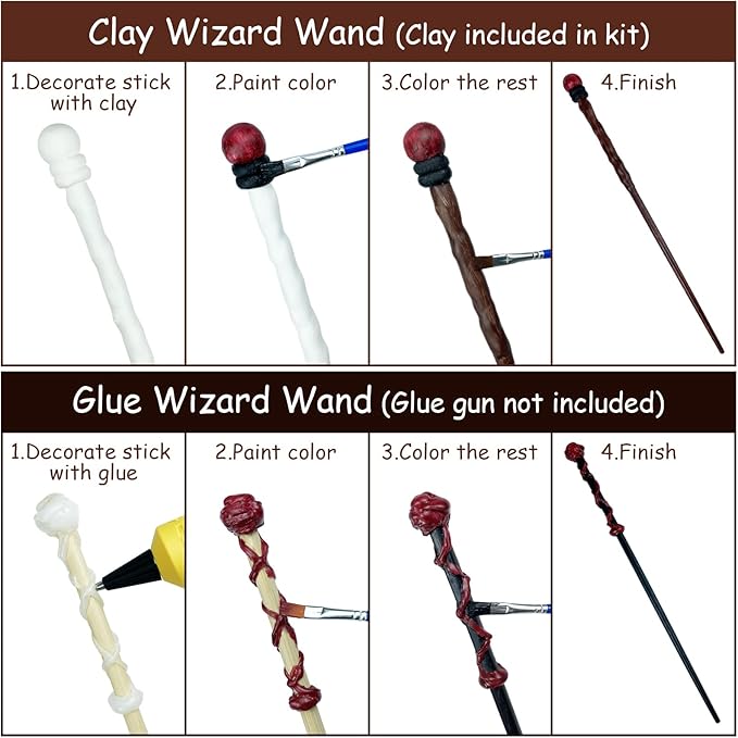 Magic Wizard Wand Making Kit DIY Craft Set for Kids Adult Birthday Party Gift Make Your Own Wands 67-Piece