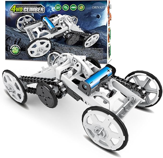 Electronics Circuits Engineering and Science Experiments for Teens | 4WD Climbing Vehicle STEM Projects for Kids Ages 8-12 | DIY STEM Toys for Boys and Girls
