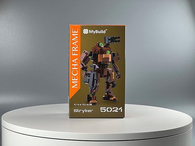 MyBuild Mecha Frame Armed Forces Stryker 5021 - Brown Armor Robot Blocks Toy Building Bricks Collection for Children to Adult Mech Fans