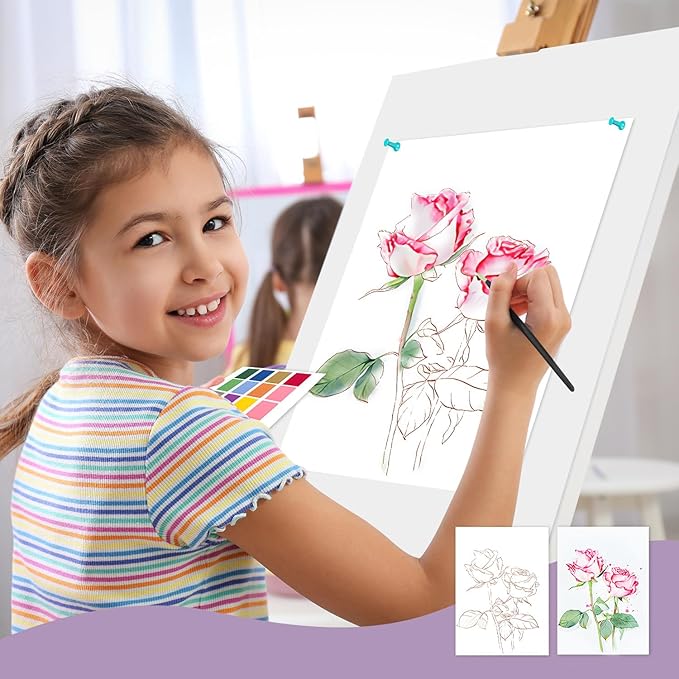 Paint with Water Coloring Book DIY Watercolor Painting for Adult 2 Pack Art Craft Travel with Relaxation for Kids Beginners Flower Scenery 12.4 * 8.8"