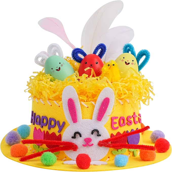 Easter Hat Kit for Children DIY Easter Chick Bunny Egg Crafts Kit