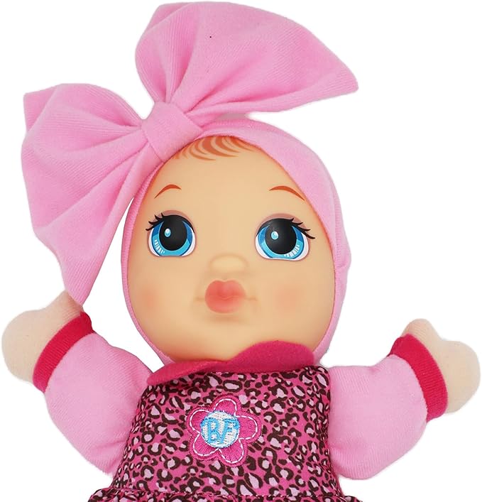Baby's First Soft & Cuddly Baby Kisses Doll - Dressed in Print Top and Leggings - Press her Tummy for a Sweet Kisses Sounds and Says I Love You