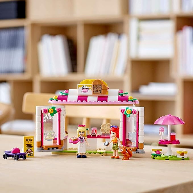 LEGO Friends Heartlake City Park Café 41426 Building Toy, Outdoor Café Set Inspires Role Play and Includes 2 Buildable Mini-Doll Figures, Great Gift for Kids Who Love Food Play (224 Pieces)