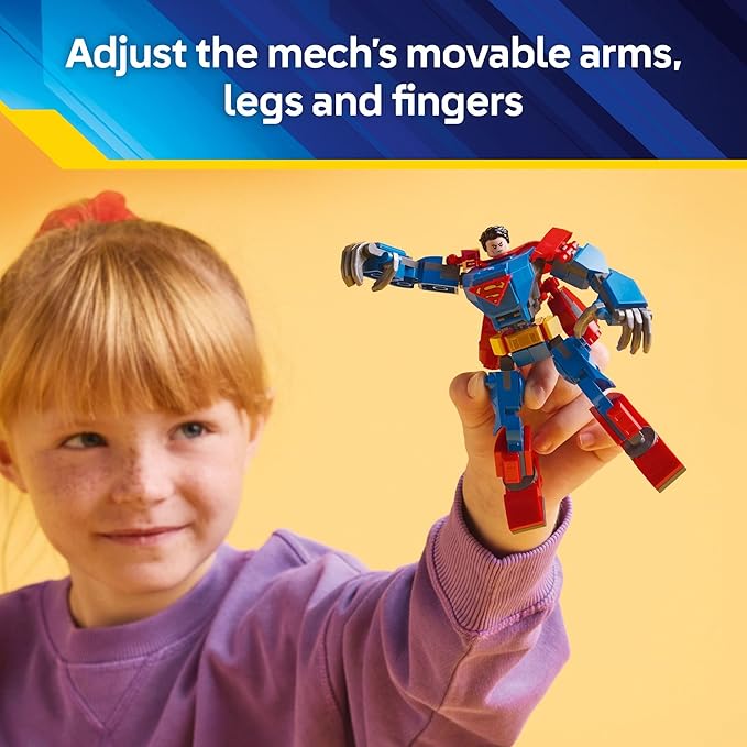 LEGO DC Superman Mech vs. Lex Luthor Building Toy - Superman Toy for Kids, Boys and Girls, Ages 6+ - Buildable Action Figure - Superhero Gift for Birthday - 76302