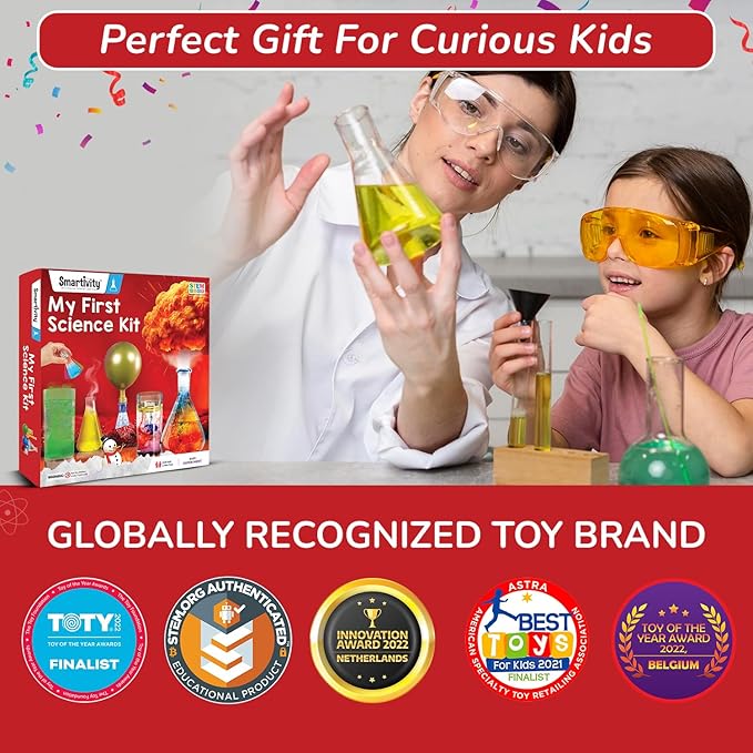 Smartivity Science Kit for Ages 8, 9, 10, 11, 12, 13, 14 Years | 50+ Unique Experiments I Volcano, Magic Snow, Lava Lamp & More | Birthday Gift for Boys & Girls I STEM Educational Toy for 8-14
