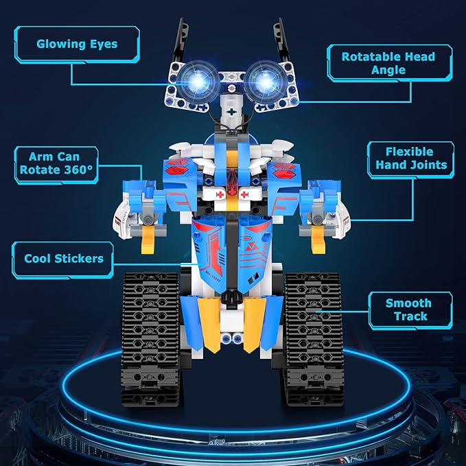 Robot Toys for 8-16 Year Old Boys Girls Kids with APP or Remote Control Science Programmable Building Block Kit, STEM Projects Educational Birthday Gifts